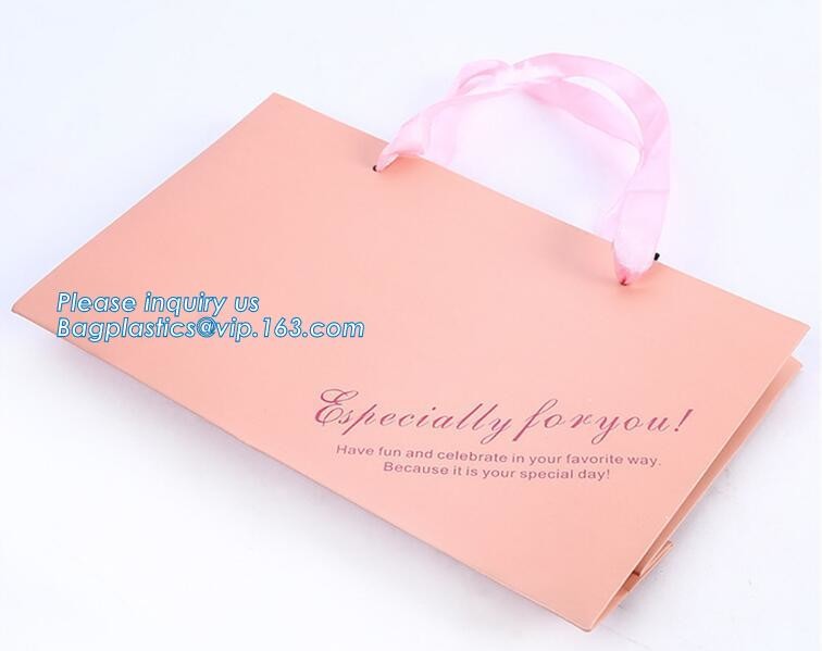 eco friendly paper printed shopping coffee packaging retail bags with handle logo,paper gift shopping bag with red custo