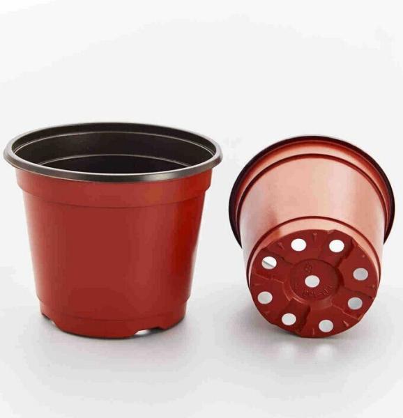Round Plastic Plant Pots Seed Starter Flower Garden Nursery Containers in