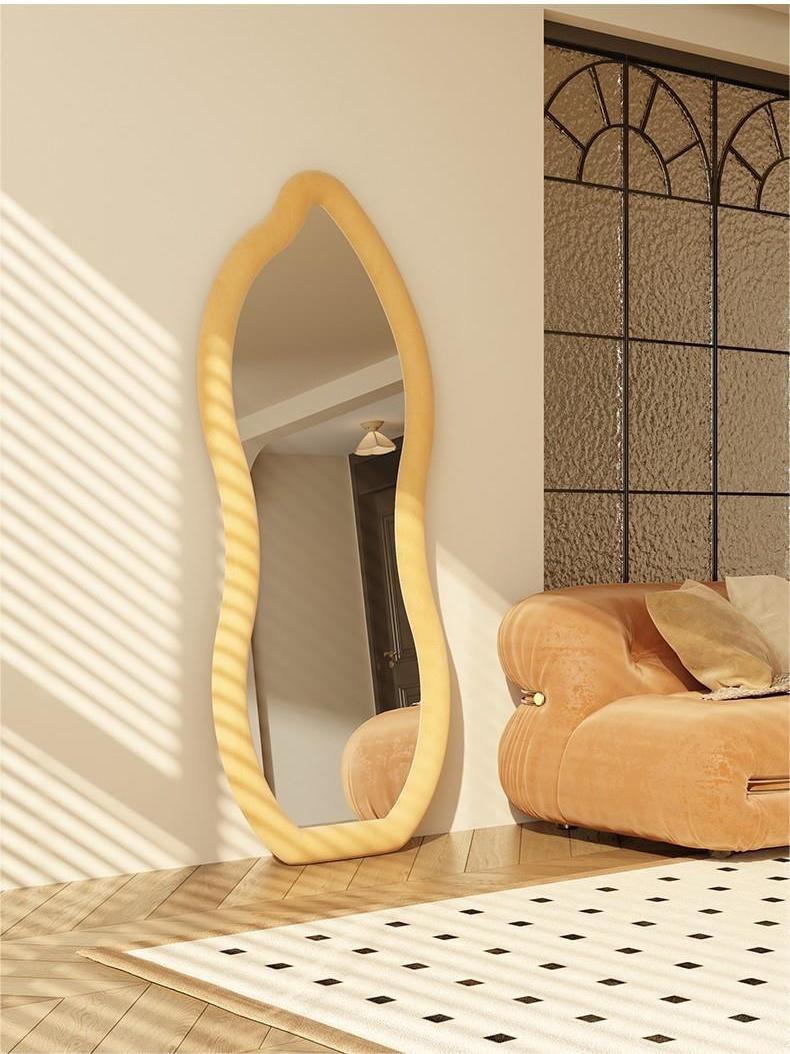 Standing Wavy Oversized Arched Floor Mirror 71x32 Dressing Room