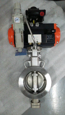 Pneumatic triple eccentric butterfly valve Pneumatic actuator control butterfly valves