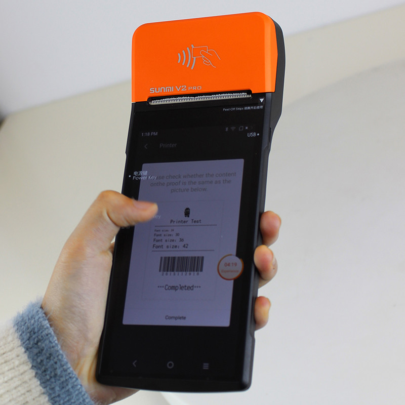 Desktop Handheld Android Mobile Pos Terminal Sunmi V2 Pro Printer