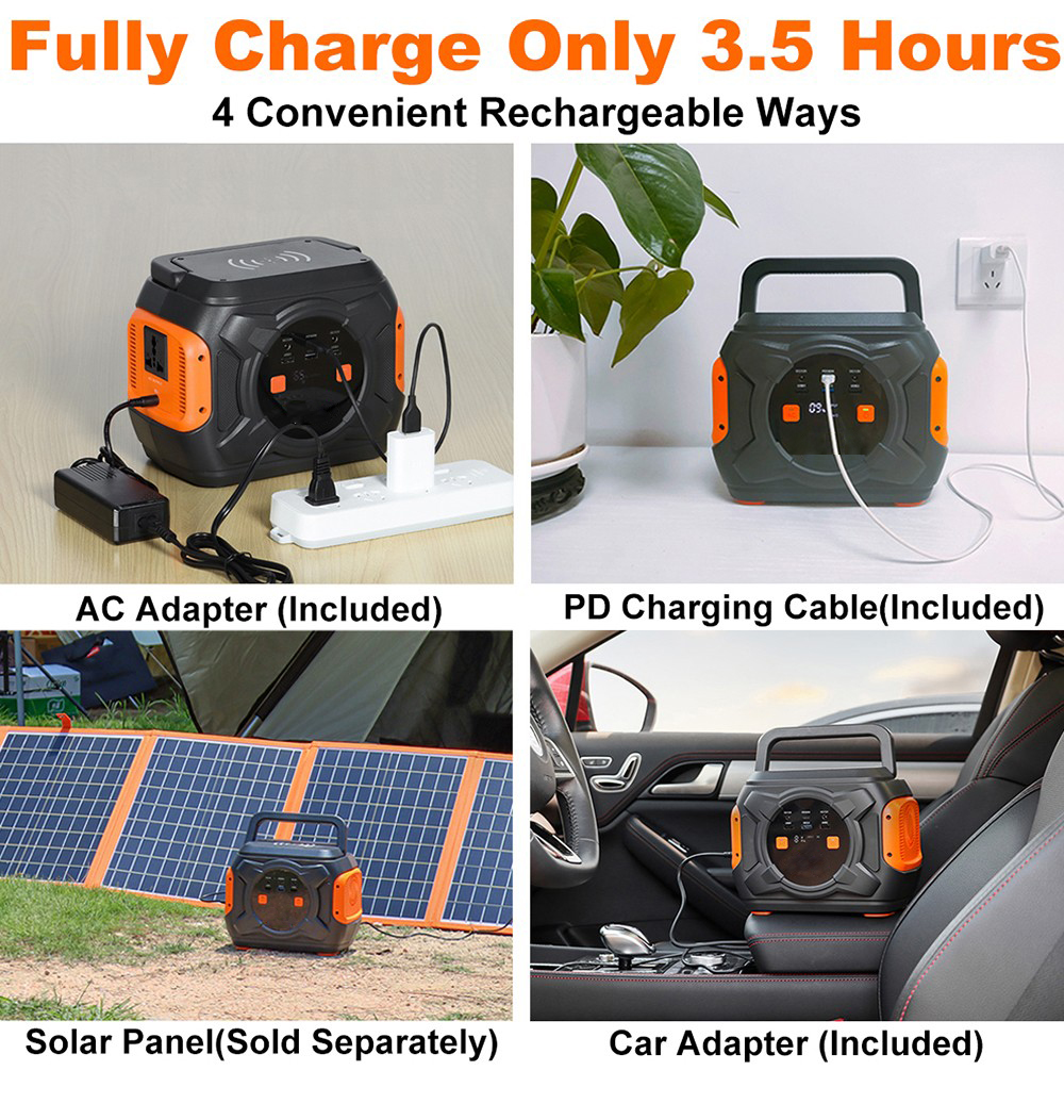 Multiple USB Outputs 320W Camping Portable Power Bank 292Wh Capacity