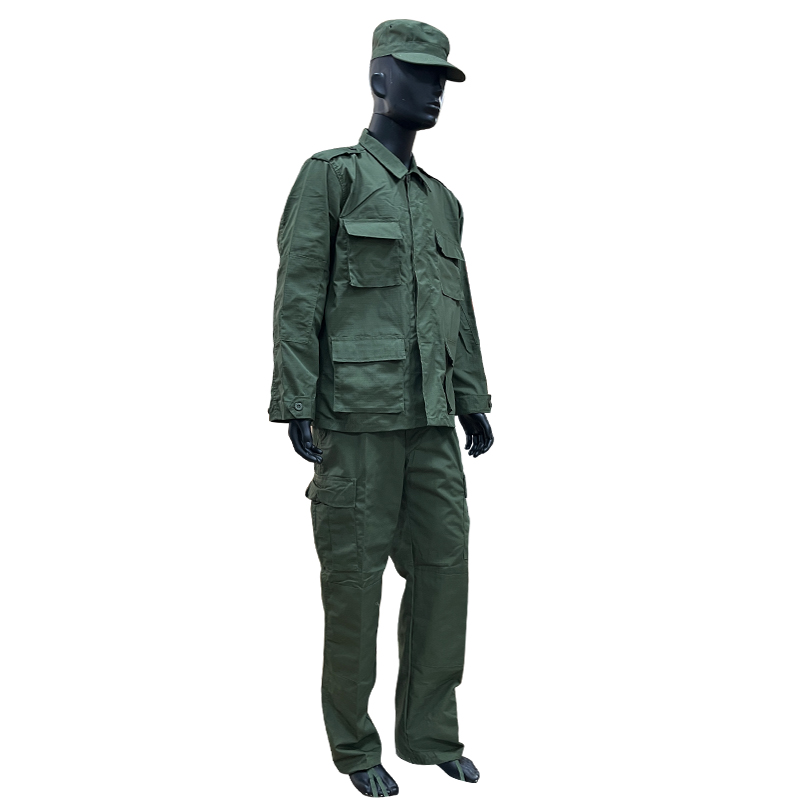 Unisex Camouflage Uniform Long Sleeve Shirts and Trousers for Outdoor Training Attire