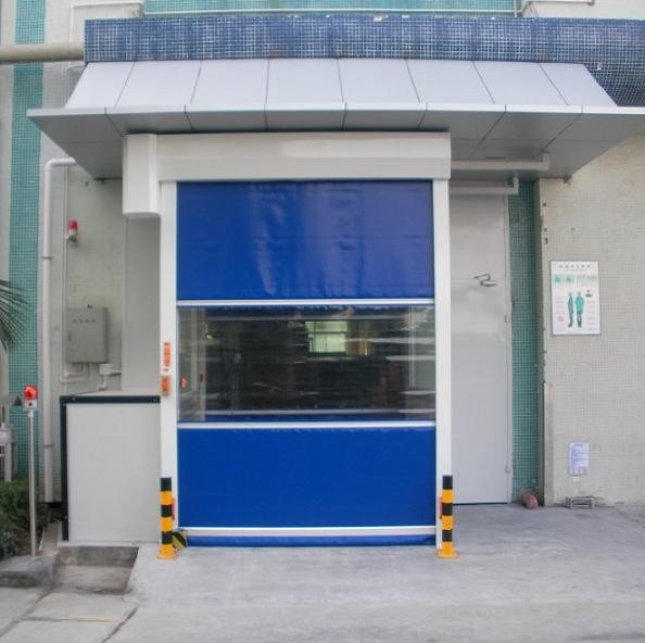 Auto Anti-static PVC High Speed Shutter Door / Fast Speed Scroll Door For Factory Workshop