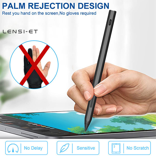 Capacitive Aluminum Stylus Pen Smoothly Drawing Tablet Pen Replacement