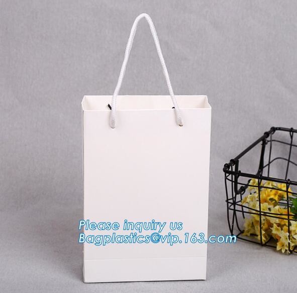 Luxury paper bags with handles Different Sizes,250gsm art paper shopping carrier bag custom printing with handle rope