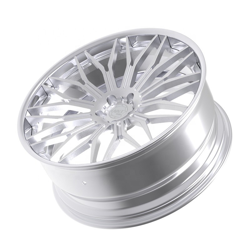 Custom Finish with Chrome Lip 2pc custom finish chrome forged wheels for sale
