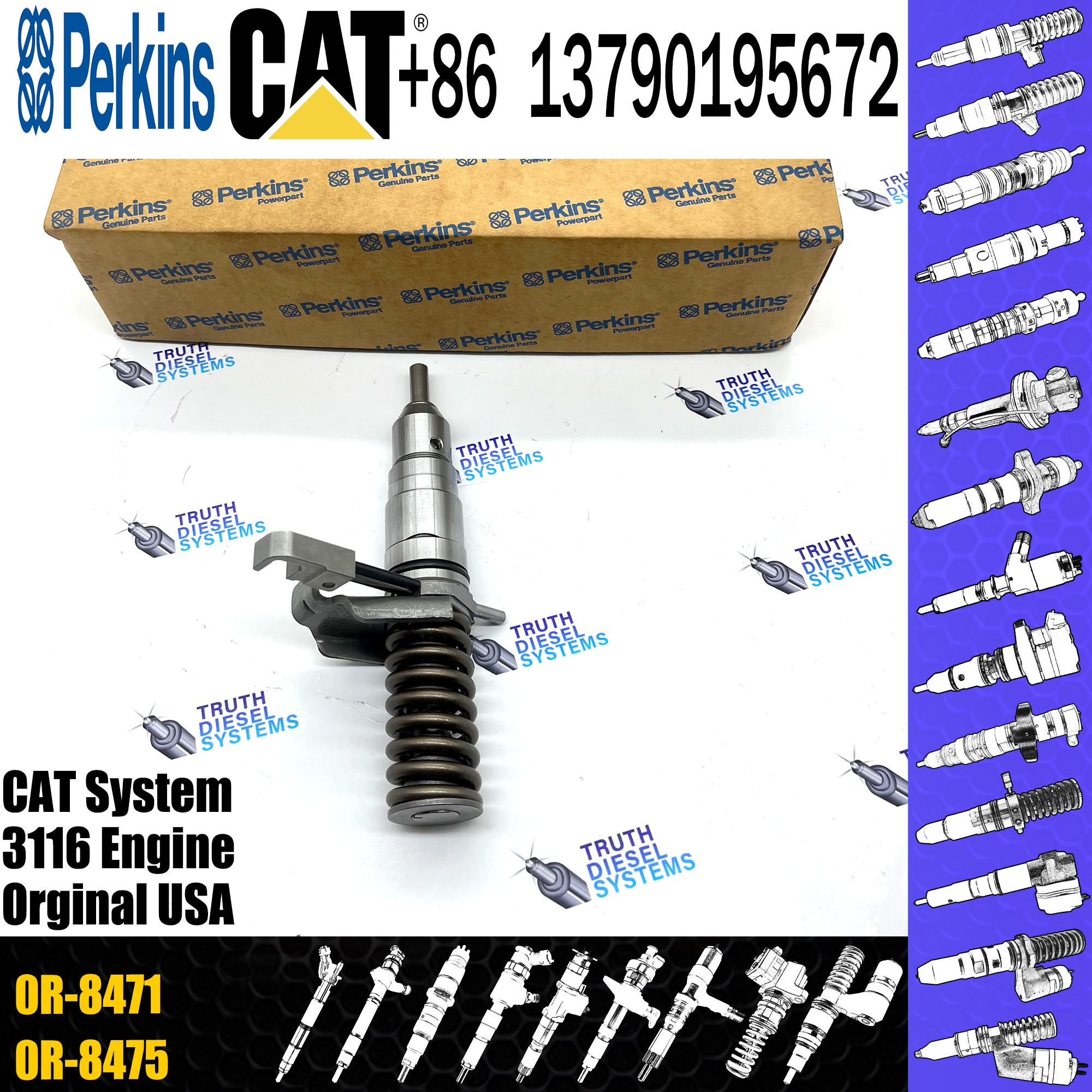High Quality Diesel Fuel Injector Nozzle 4P-2995 0R-8471 For 3114 3116MUI Engine - Industrial 3116