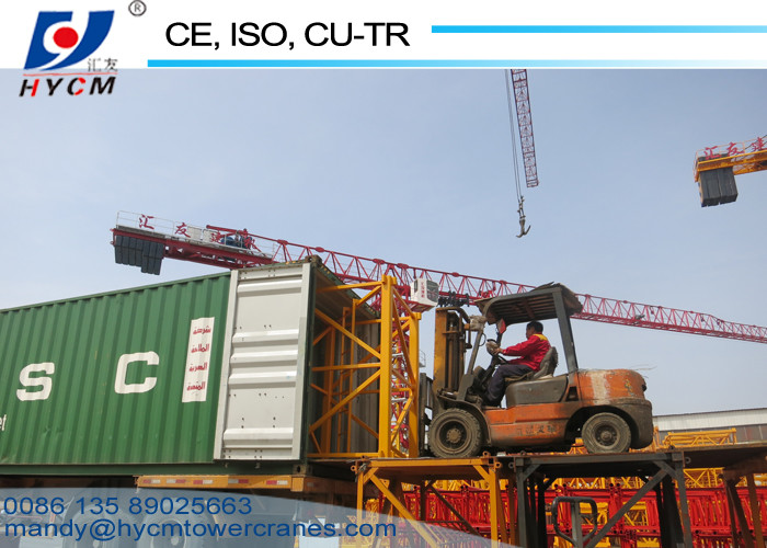 150m Tower Crane Lifting Height Top Slewing Crane 1600*1600*2500mm Block Mast Topless Tower Cranes