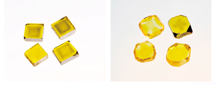 Yellow Single Crystal Diamond Plates Crystal diamond cutting tools Diamond