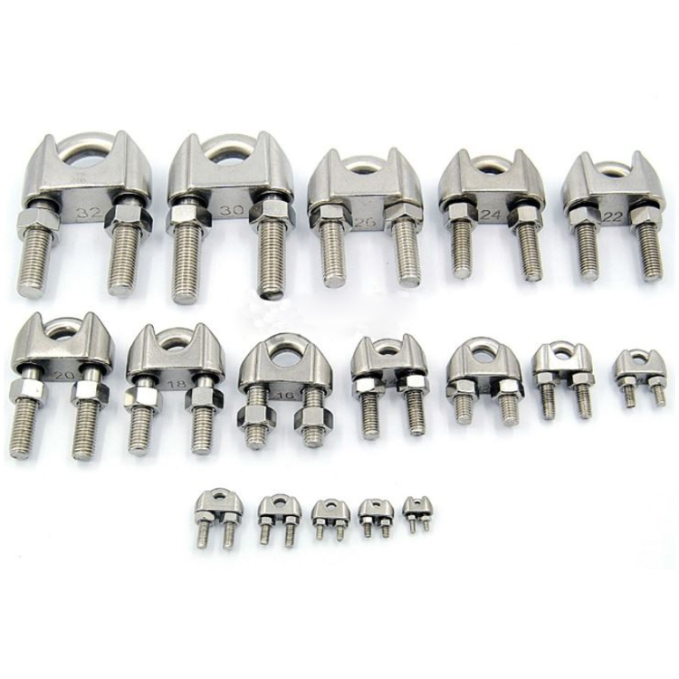DIN 741 Heavy Duty US Type Carbon Steel Drop Forged Wire Rope Clip Wire Rope Clamp