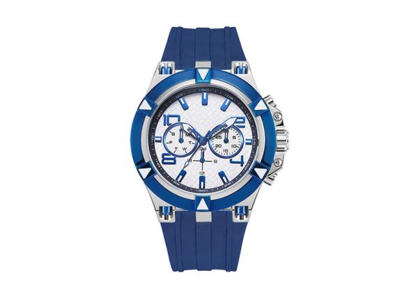 Sports Stainless Steel Waterproof Watch Plastic Dial Bezel For Man Silicone