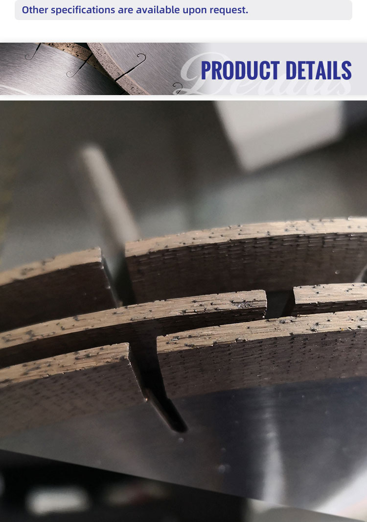 Fan-shaped Segment 18" 450mm Arix Diamond Saw Blade for Professional Stone Cutting