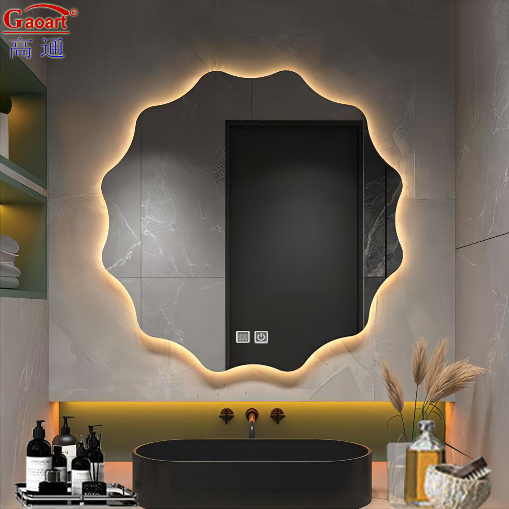 Touch Switch Function Large Glass Mirror for Modern Bedroom Wall in Design Luxury Bath