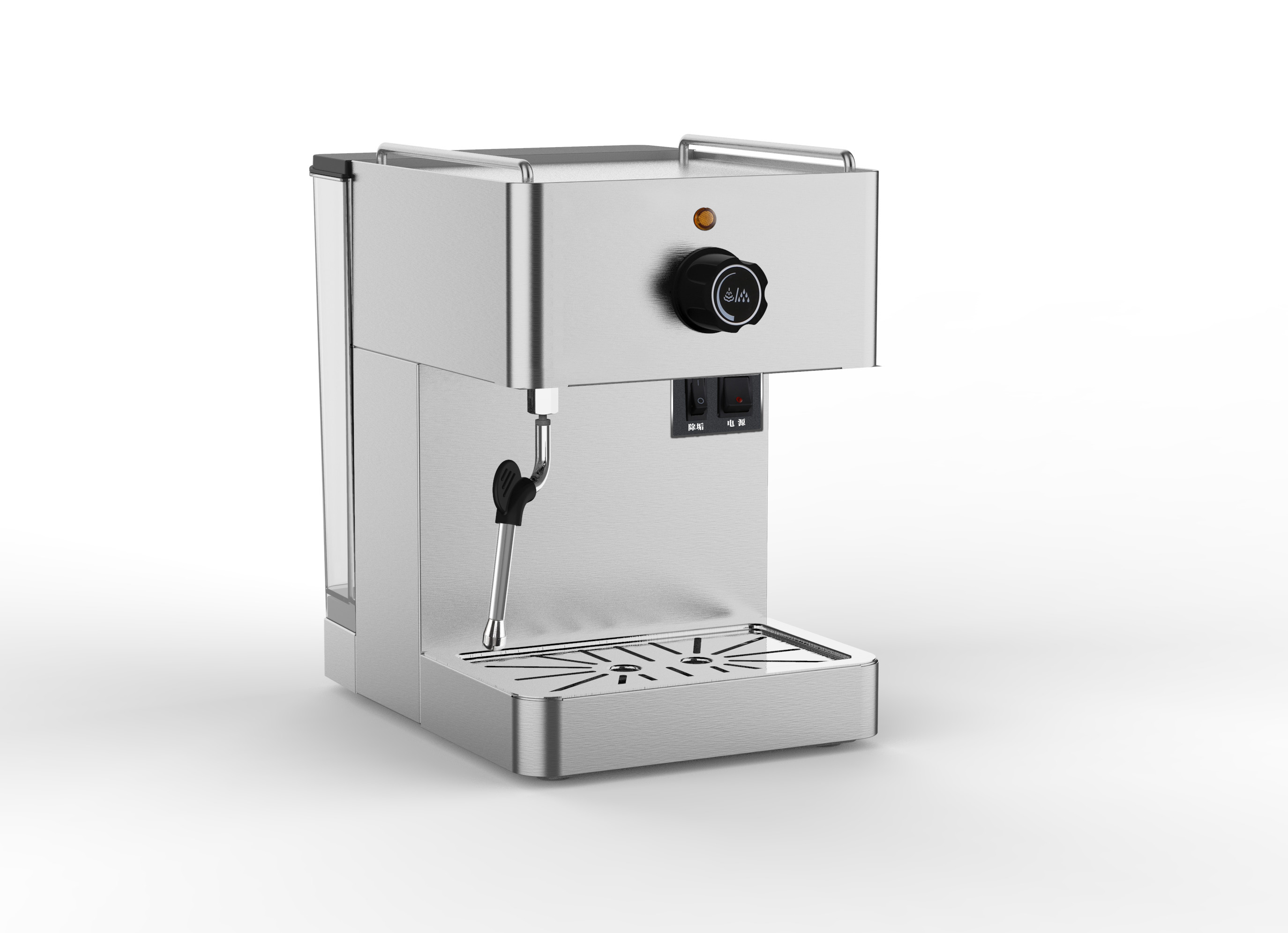 1.7L Steam Wand Milk Frother , Water Boiler Milk Foaming Machine 15 Bar For Cafe