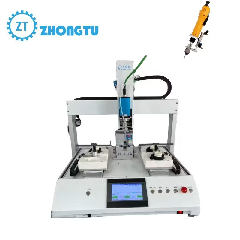  Desktop Air Blow Type Screw Fastening Machine Double Y Axis Automatic Screw Locking Machine With A Screwdriver Feeder Manufactures