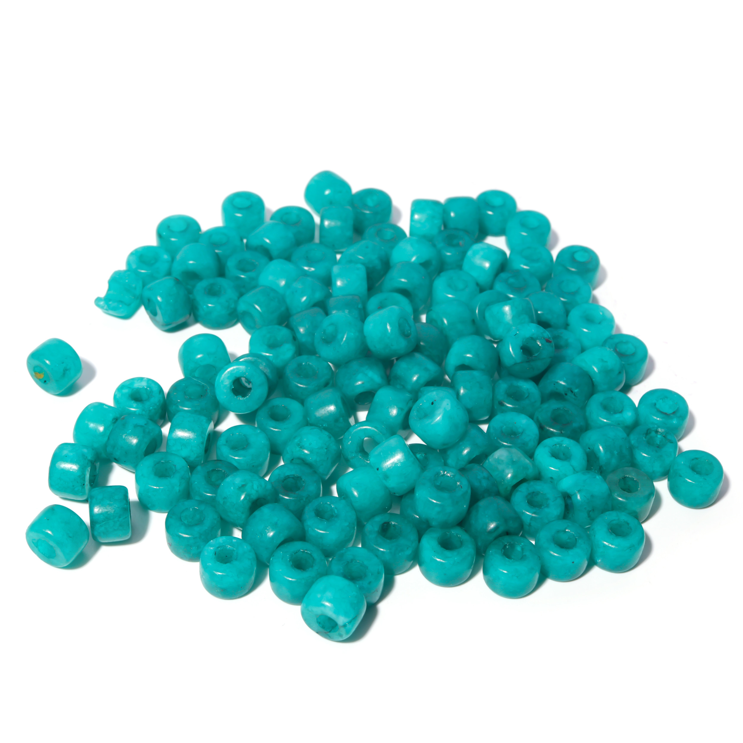 100 Colors Gemstone Forte Beads 6*8mm*2.0 Holes DIY Patterns With Rope
