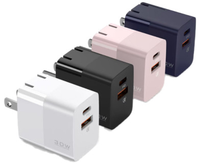 30W Dual Port PD Fast Charger Type C Wall Plug Adapter for Samsung Galaxy