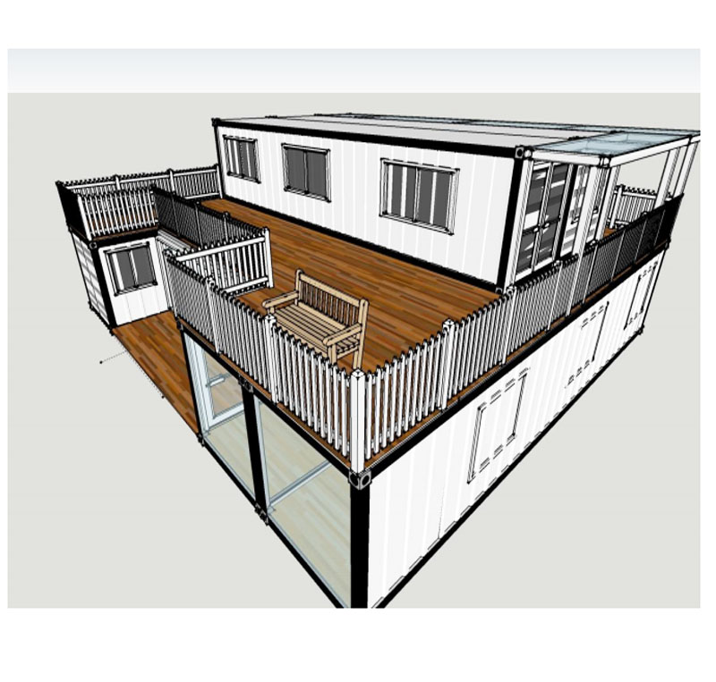 40GP Prefabricated Villa Modular Shipping Container House