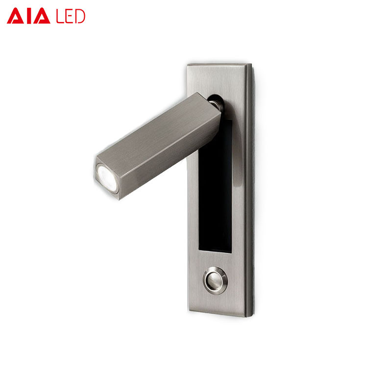 hotel led flexible arm bed side wall reading light/bed led wall light/bed reading wall light