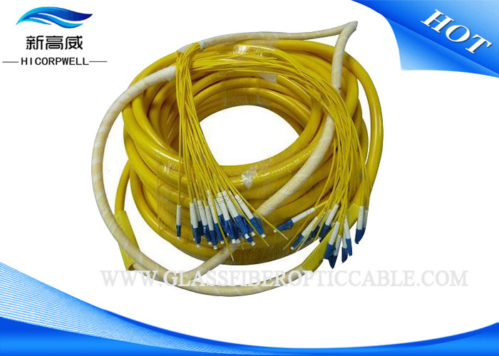 LC / UPC OM2 Duplex 3.0mm PVC Duplex Patch Cord , 3m / 5m LC FC SC ST SM Fiber Optic Cable
