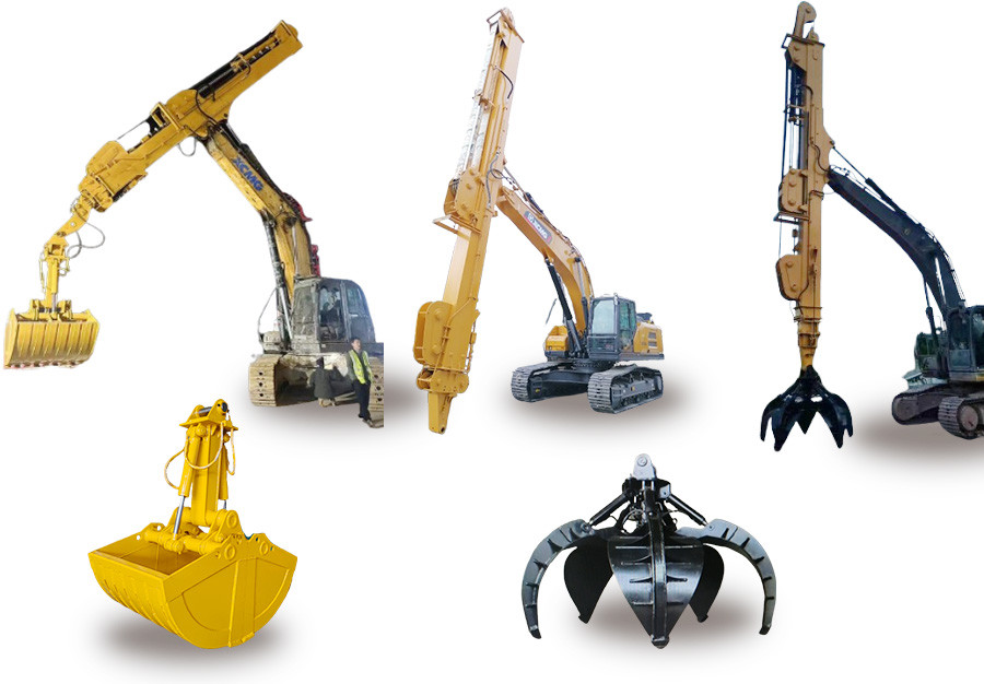 Telescopic Boom Excavator Clamshell Bucket Mini Excavator For 20 Ton Excavator