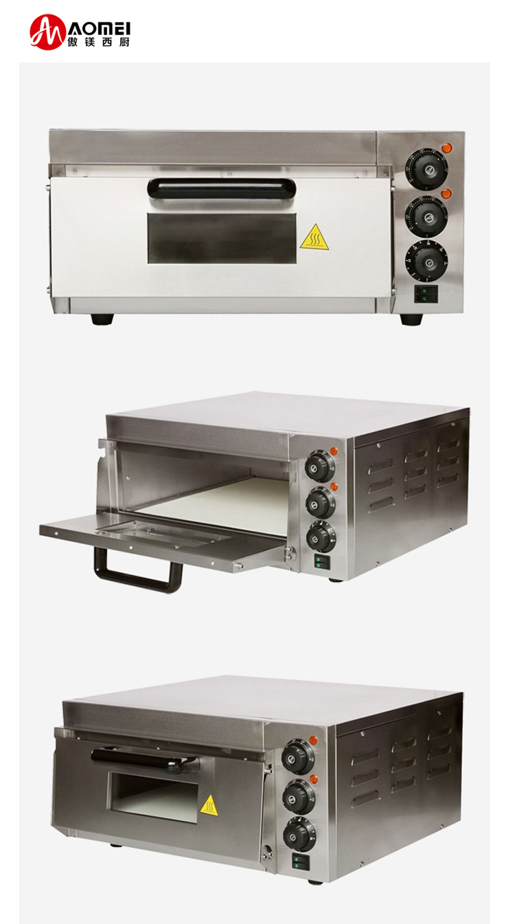 Kitchen Equipment Single Deck Electric Pizza Oven with Temperature Control 220V-240V
