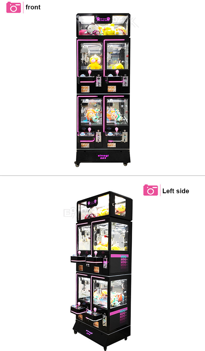 506W Four Player Black Claw Crane Machine Coin Operated