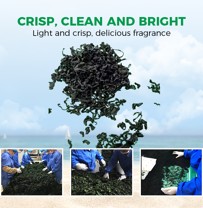 Normal Ingredients Alga Dark Green Dried Seaweed Smell Fragrant Dried Cut Seaweed Wakame