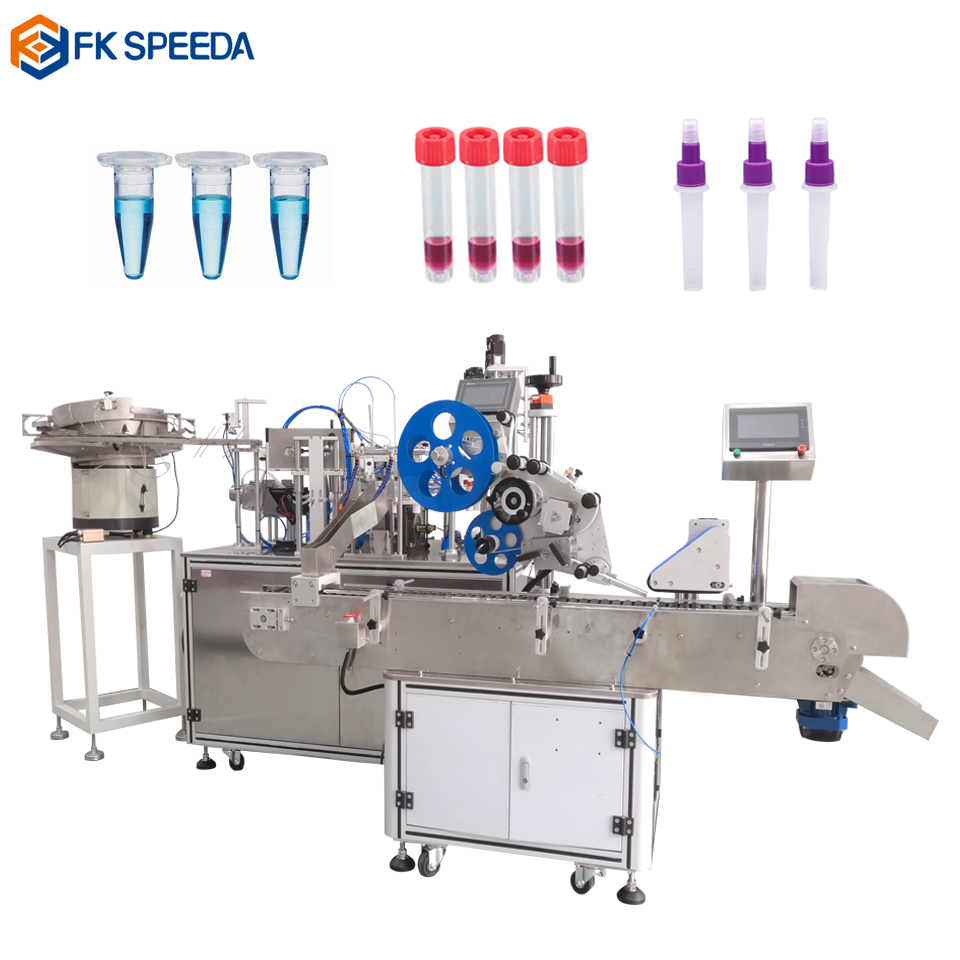 2 in 1 Slender Reagent Test Tube Filling and Capping Machine for Laboratory Research