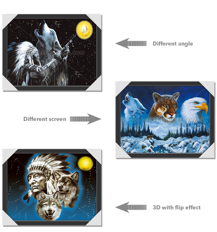 Wild Lion / Wolf Animal Stock Photo For Wall Decorative Pieces , 3d Pictures