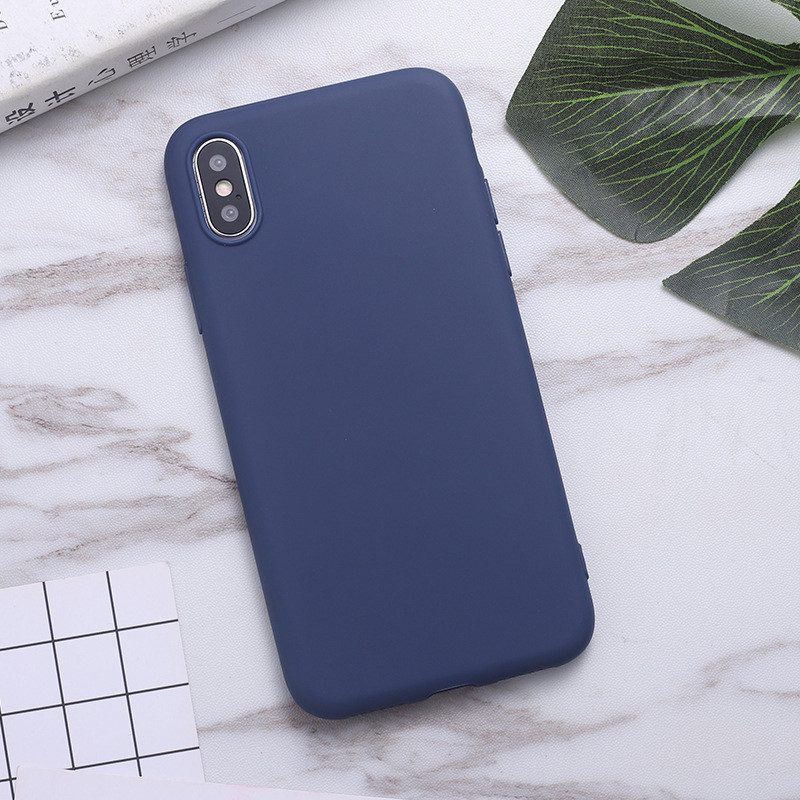 Finger Grease Free Shockproof Phone Cases Ultra Light Candy Color for Iphone XS
