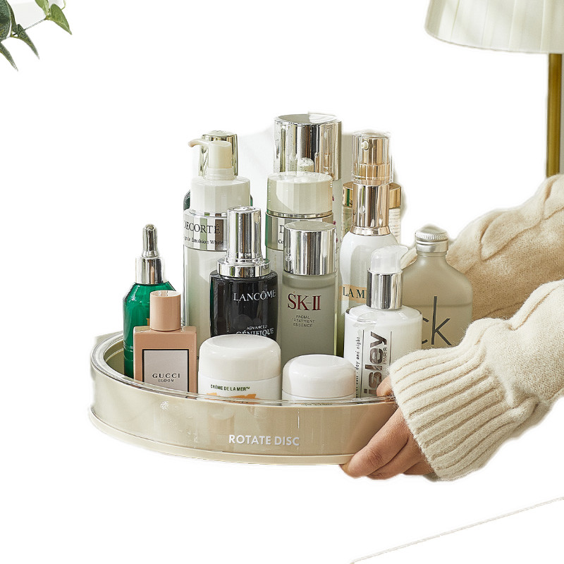 Two Size Large Capacity Multifunctional Rotating Storage Tray For Pantry Bathroom