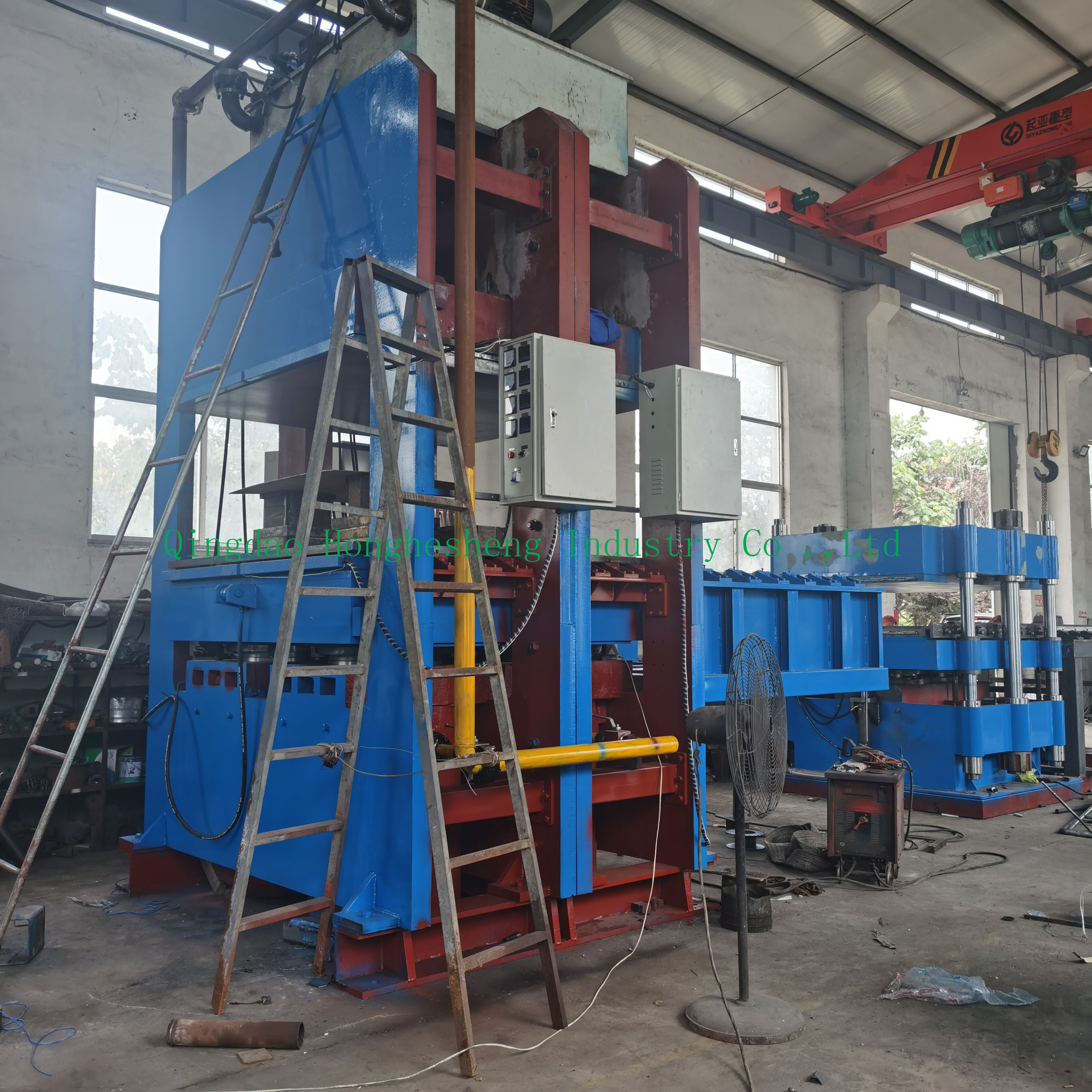 Full Auto Rubber Flooring Mat Making Machine / Non-Slip Mat Vulcanizing Press