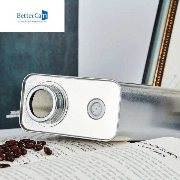 0.5 Pound 1 Pound Coffee Bean Tin 500G Metal Square Tin With Valve
