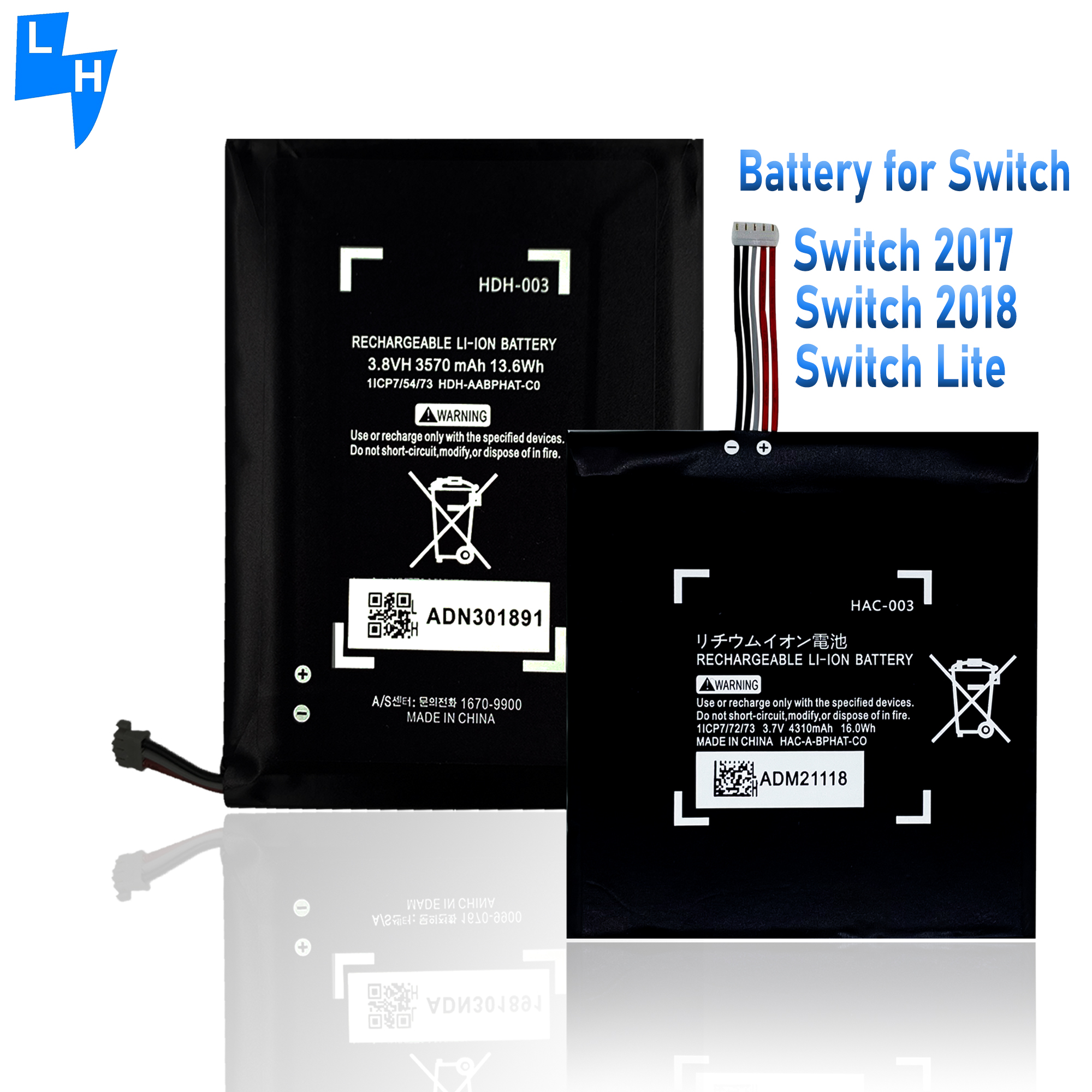 Switch 2017 Switch 2019 Switch Lite Battery HAC-003 HDH-003 for Long Gaming Sessions