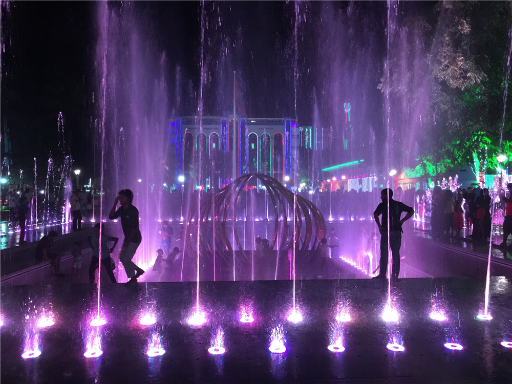 LED Light Music Fountain Stainless Steel RGB Underwater Light