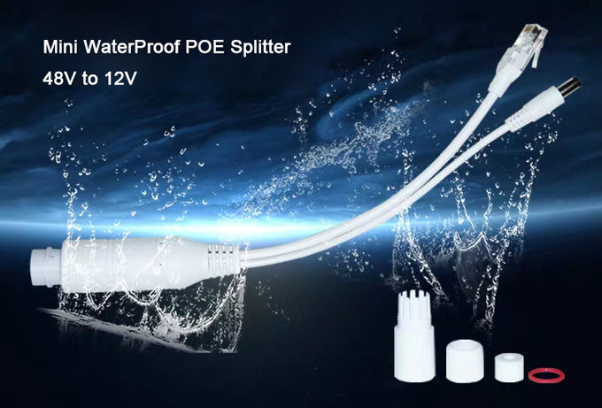 Mini Waterproof PoE Splitter 10/100M 24V to 12V 2A for 24V POE switch and IP Cameras