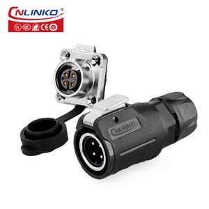 China CNLINKO M16 10A DC AC Power Supply Cables Connector Waterproof IP68 4 Pin Metal and Plastic Connector LED Lighting Plug Socket on sale