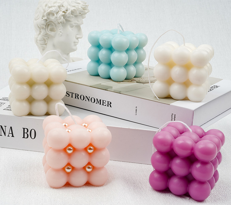 Natural Soy Wax Velas Aromatics Cube Bubble Candle Scented Candles Artistic Candle