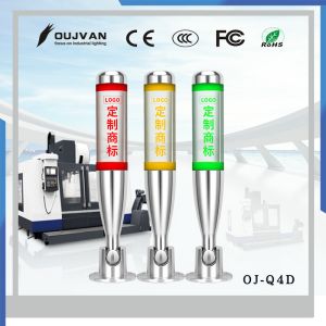 Three Color Led Alarm Tower Light With Buzzer AC 220V 90dB Buzzer Aluminum Shell