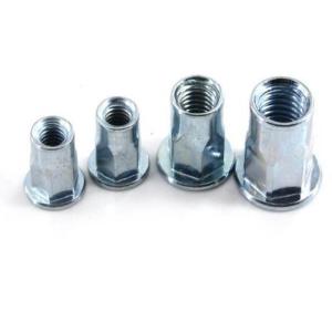  ASTM B7 M6 Semi Hex Countersunk Round Small Head Rivet Nut Blue Zinc with Passivation Finish and ROHS Certification Manufactures