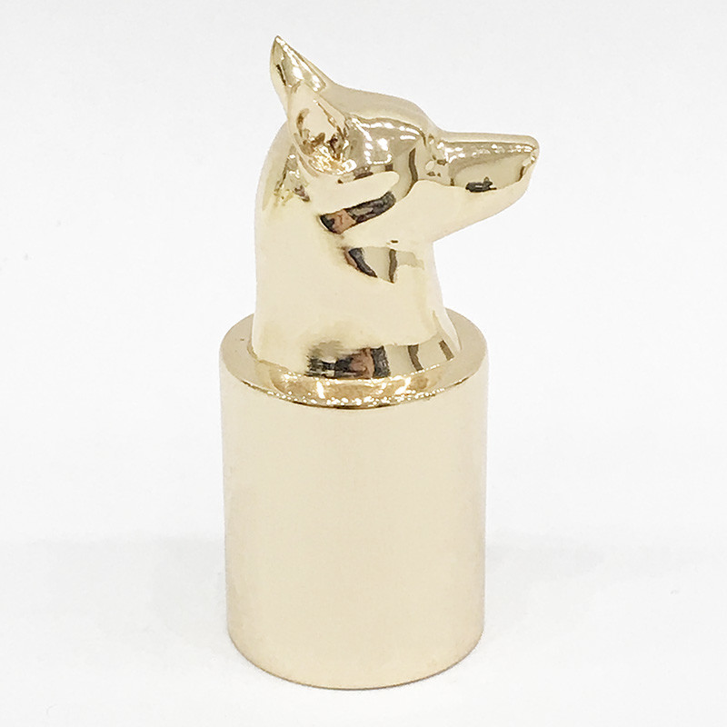 High Polished Metal Dog Snap Zamak Perfume Bottle Cap
