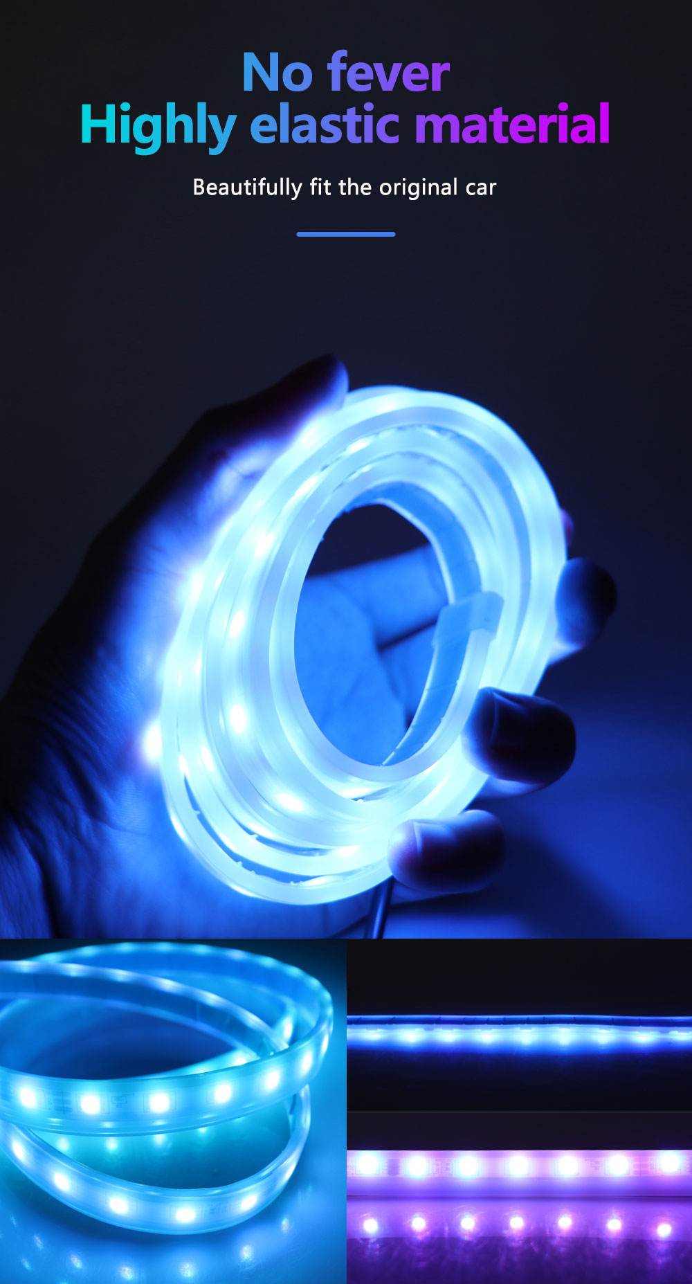 180cm Led Hood Light Strip Vehicle LED Work Lights Car Hood Led Strip