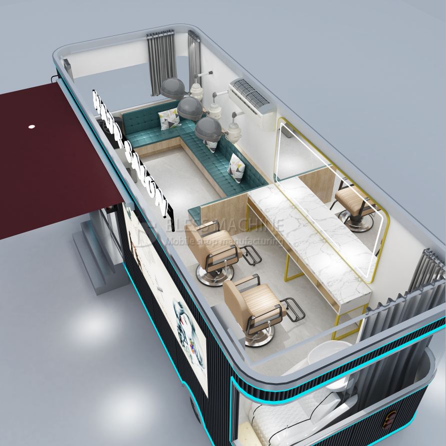 2022 Flour-Based Electric Mobile Hair Cut Salon Van for Meat Processing Plants Outlet