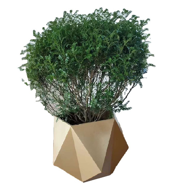 Irregular modern gold flower planters geometric flower pot