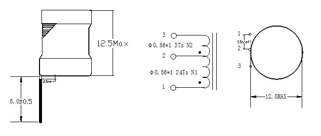 Reliable Axial Leaded Radial Inductor , 2 Winding Low Resistance Drum Coil Inductor