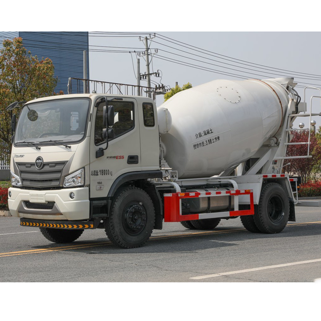 Small FOTON Mobile Concrete Mixing Transport Truck Self Loading 4x2 190 HP 4 CBM