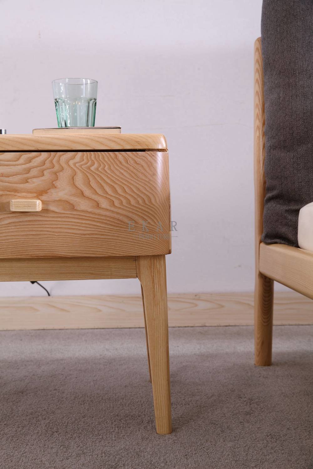 Drawer Bedroom Furniture Nightstand Bedside