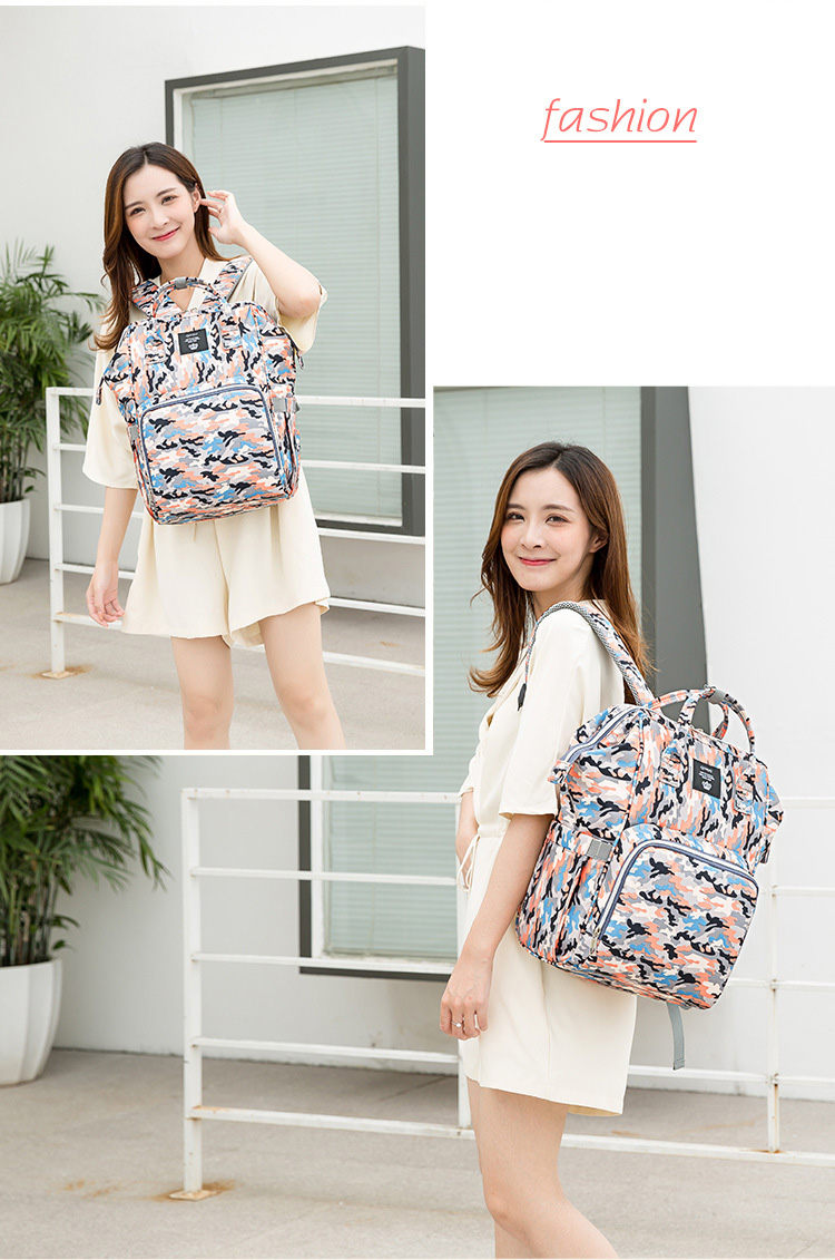 Fashion Mommy Bags Waterproof Oxford Women Backpacks Large Capacity Diaper Bag With Stroller Strap For Baby Care